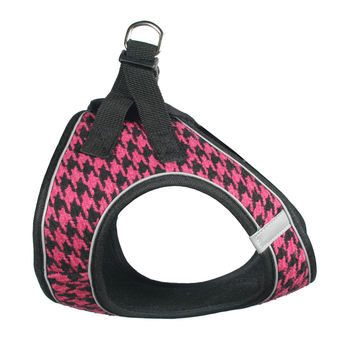 Picture of EZ Reflective Harness Vest - Houndstooth  - Pink/Black