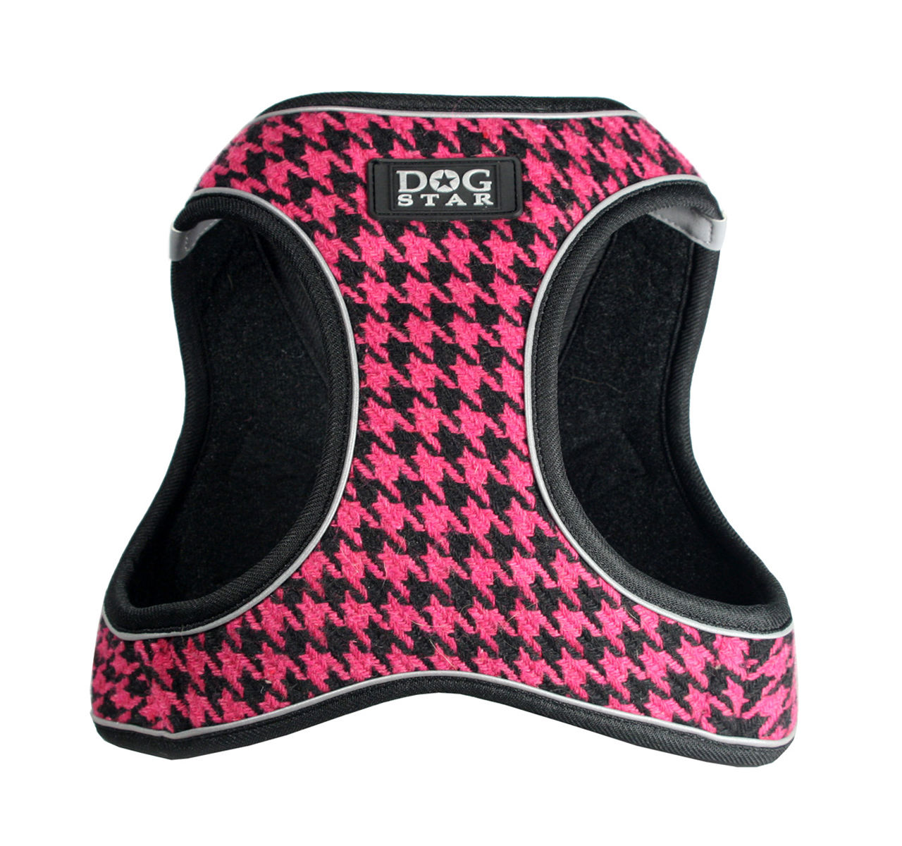 Picture of EZ Reflective Harness Vest - Houndstooth  - Pink/Black