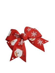 Picture of Hair Bow - Lg Red Snowflake