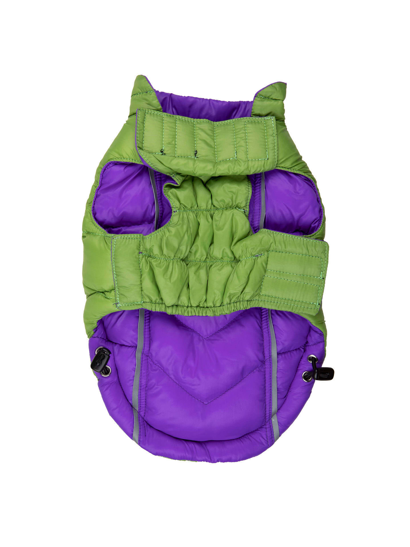 Picture of Featherlite Reversible-Reflective Puffer Vest Green/Purple