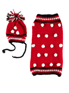Picture of Red Bobble Sweater w/Hat