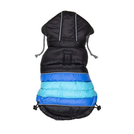 Picture of Soft Stripe Puffer Coat - Black