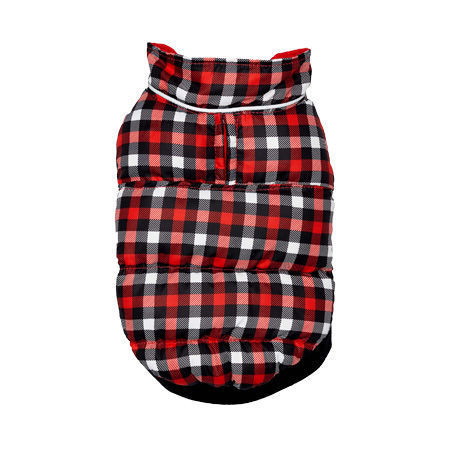 Picture of Flex-Fit Reversible Puffer Vest - Red/Gingham