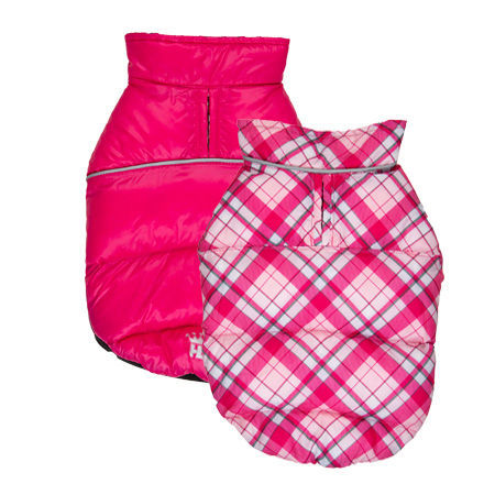 Picture of Flex-Fit Reversible Puffer Vest - Pink/Plaid