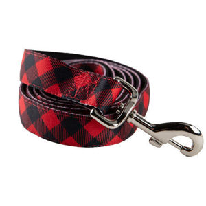 Picture of Leash 1" X 5' - Buffalo  Check Red/Black