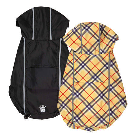 Picture of HD Reversible Rain Coat  Black/Plaid