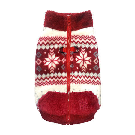 Picture of Soft Snowflake Fleece Vest - Burgundy