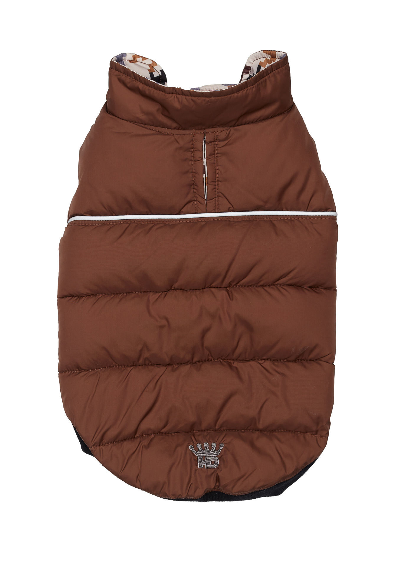 Picture of Flex-Fit Reversible Puffer Vest - Brown/Houndstooth