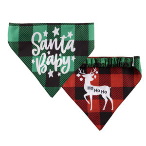 Picture of Two Sided Bandana - Santa Baby